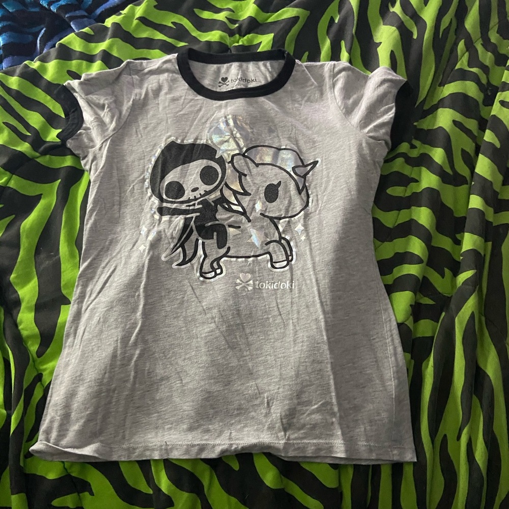 Grim reaper and unicorn shirt